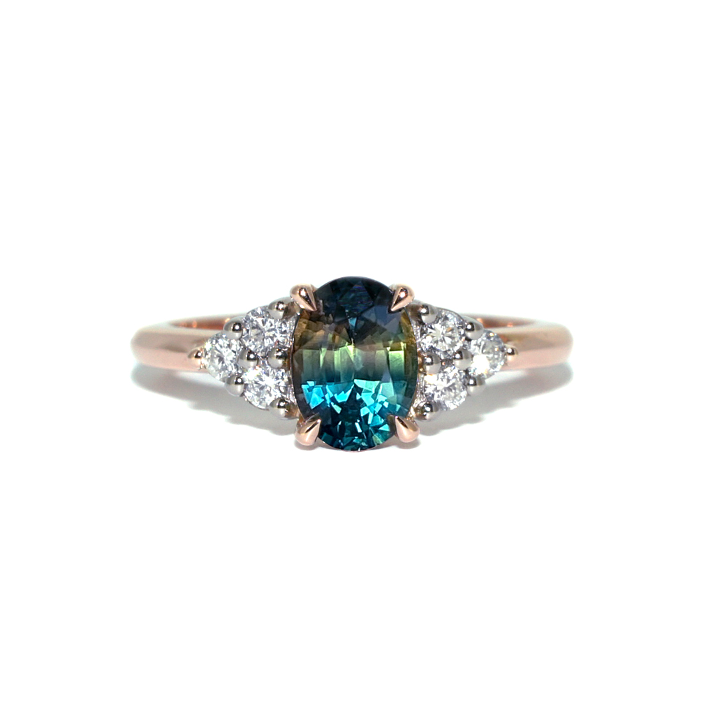 Platinum Aquamarine & Diamond Cocktail Ring