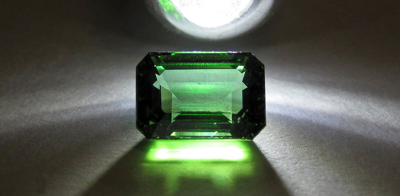 Green Tourmaline on Quartz Matrix — Minas Gerais